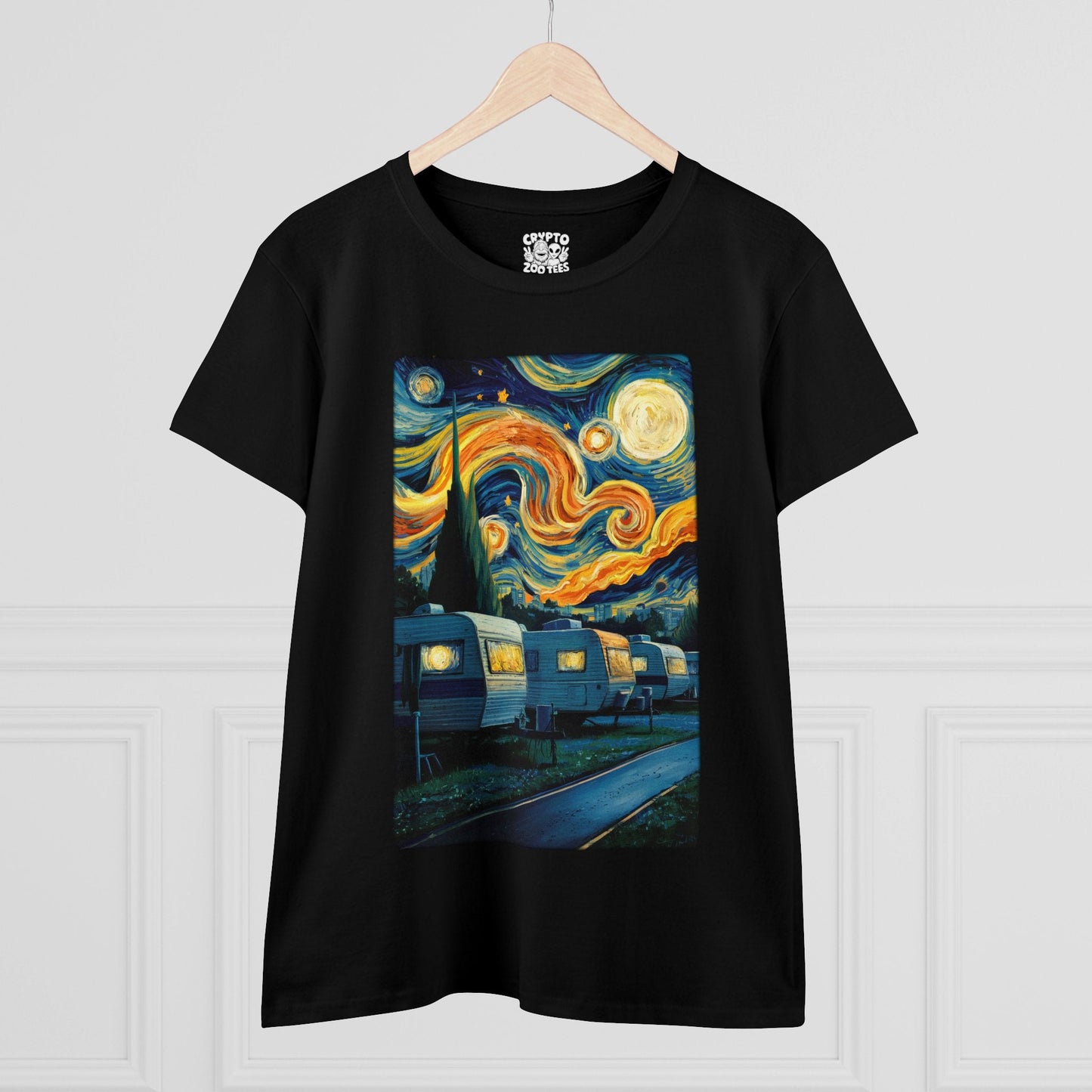 T-Shirt - vangogh trailer park ladies tee from Crypto Zoo Tees