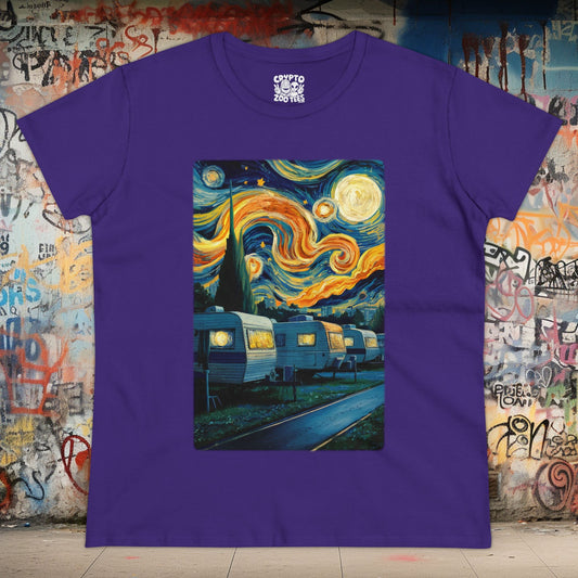 T-Shirt - vangogh trailer park ladies tee from Crypto Zoo Tees