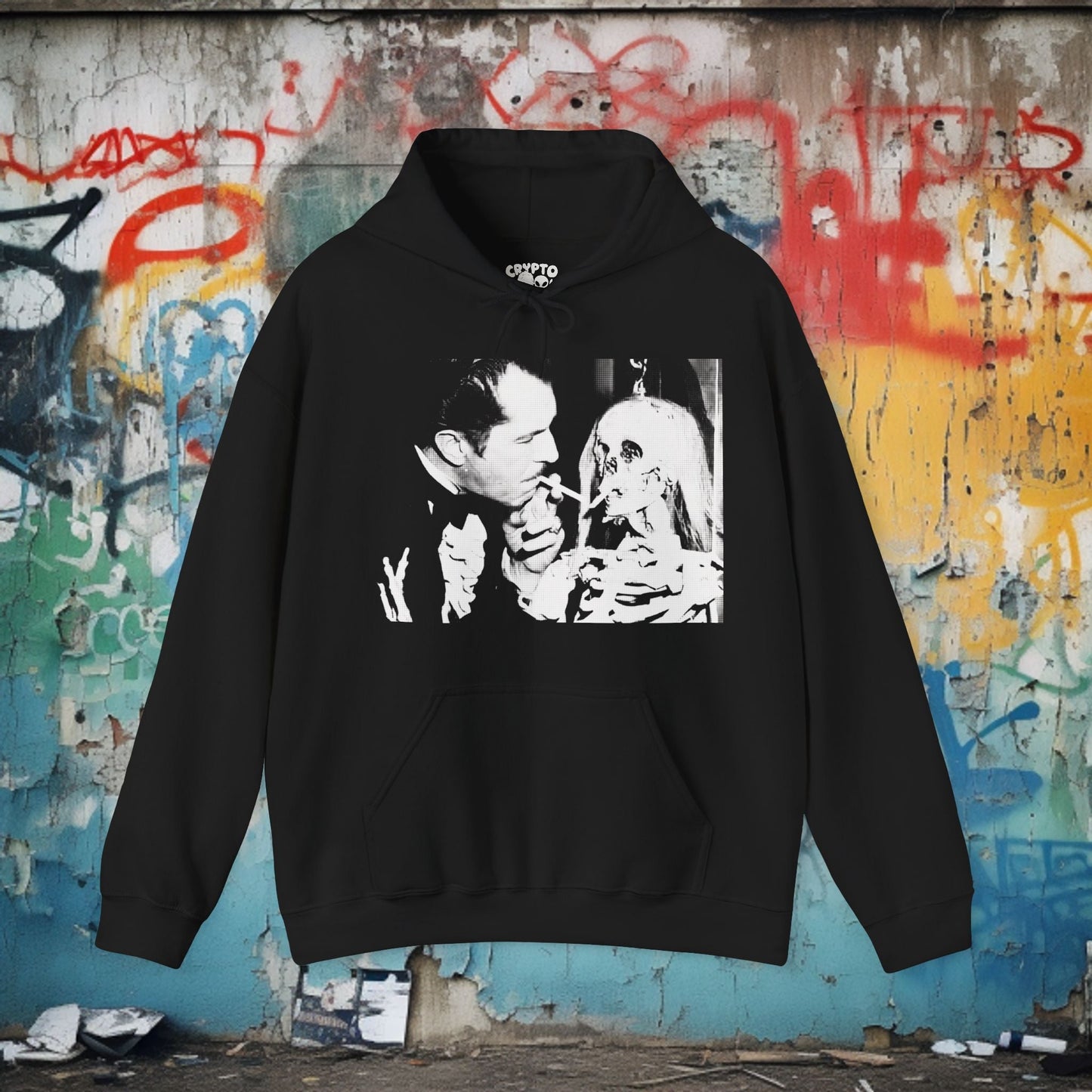 Hoodie - Vincent Price 2 Sided Hoodie from Crypto Zoo Tees