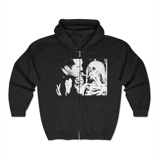 Hoodie - Vincent Price 2 Sided Zipper Zip Up Hoodie from Crypto Zoo Tees