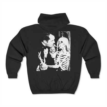 Hoodie - Vincent Price 2 Sided Zipper Zip Up Hoodie from Crypto Zoo Tees