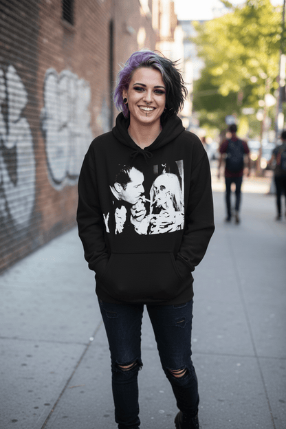 T-Shirt - Vincent Price Skeleton 2 Sided Hoodie | Horror, Skulls & Skeletons | Unisex Pullover Hoodie - Gildan from Crypto Zoo Tees