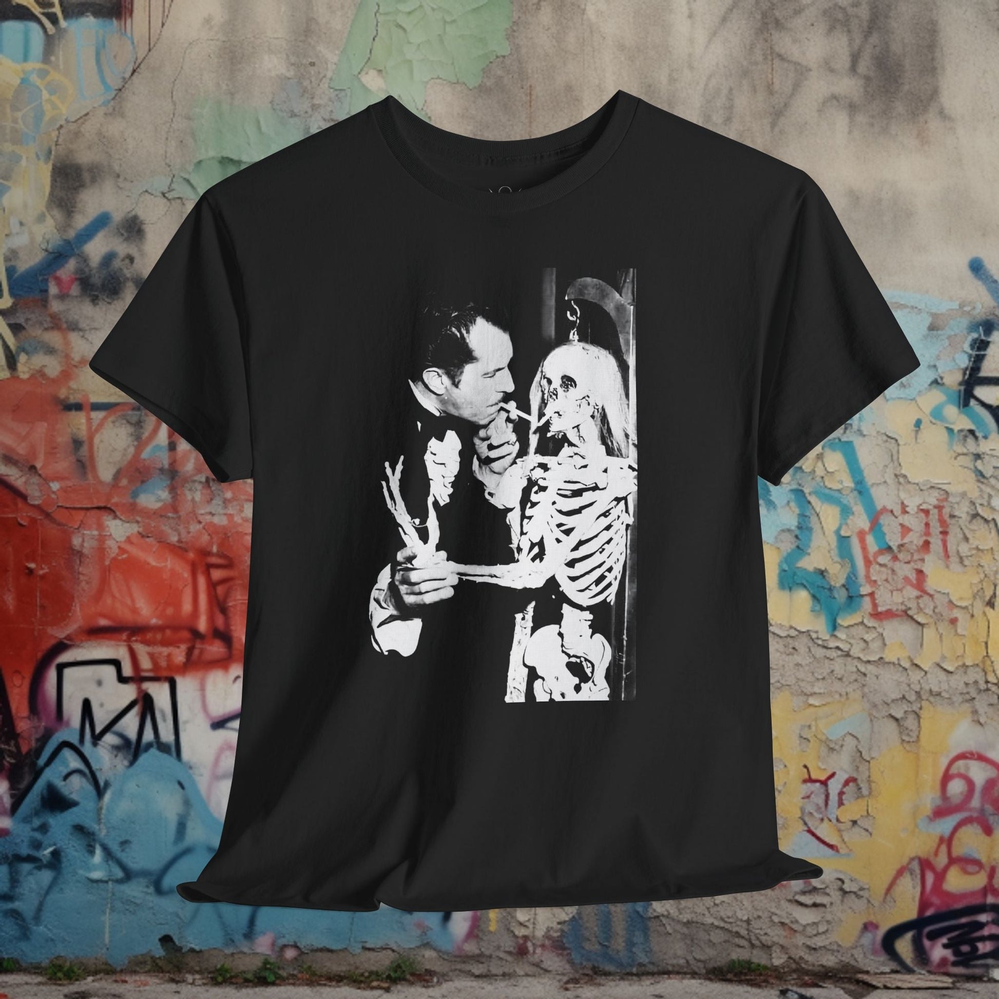 T-Shirt - Vincent Price Skeleton Graphic Print Shirt | Horror, Skulls & Skeletons | Pullover Hoodie from Crypto Zoo Tees