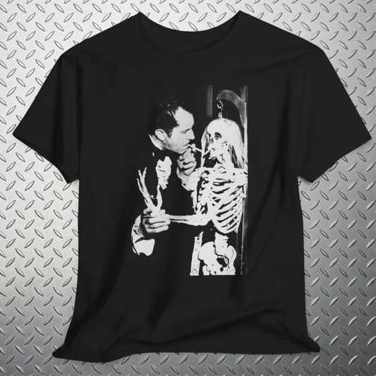 Vincent Price Skeleton Shirt | Unisex Heavy Cotton - Gildan 5000 | Horror, Skulls & Skeletons | Goth/Gothic