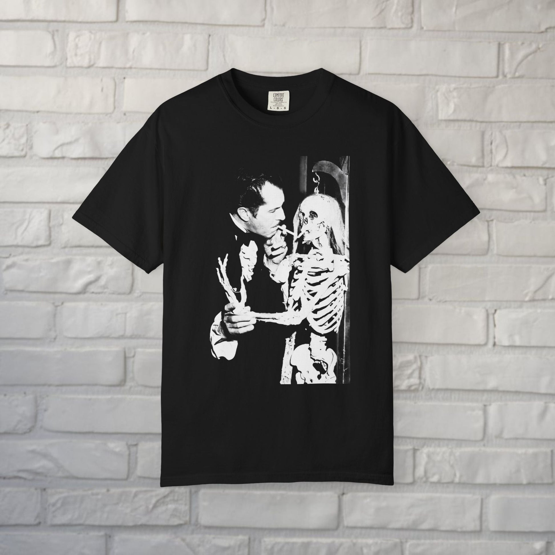 T-Shirt - Vincent Price Skeleton Graphic Print Shirt | Horror, Skulls & Skeletons | Pullover Hoodie from Crypto Zoo Tees