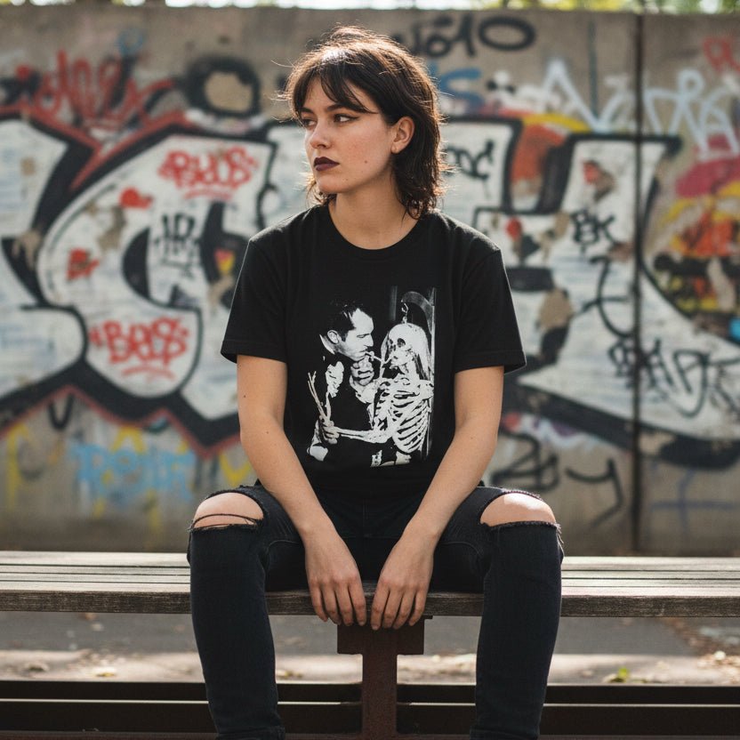 T-Shirt - Vincent Price Skeleton Shirt | Unisex Heavy Cotton - Gildan 5000 | Horror, Skulls & Skeletons | Goth/Gothic from Crypto Zoo Tees