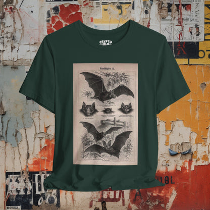 T - Shirt - Vintage Bat Ephemera | Bella + Canvas Unisex T - shirt from Crypto Zoo Tees