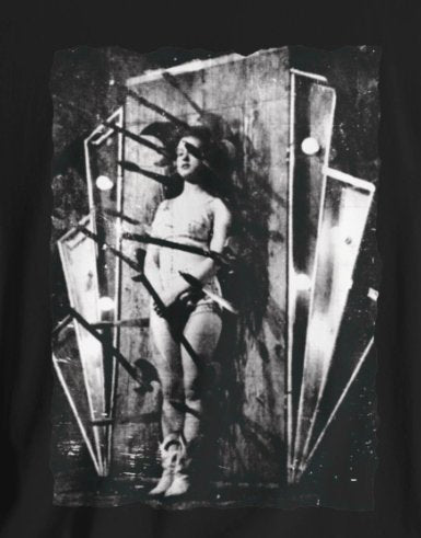 T - Shirt - Vintage Knife Thrower Woman Circus | Retro | Bella + Canvas Unisex T - shirt from Crypto Zoo Tees