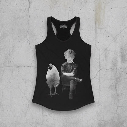 T-Shirt - Vintage Smoking Kid with Chicken T-Shirt | Retro & Vintage, Funny, Weird Punk | Pullover Hoodie from Crypto Zoo Tees