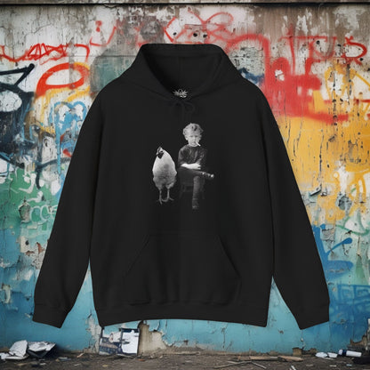 T-Shirt - Vintage Smoking Kid with Chicken T-Shirt | Retro & Vintage, Funny, Weird Punk | Pullover Hoodie from Crypto Zoo Tees