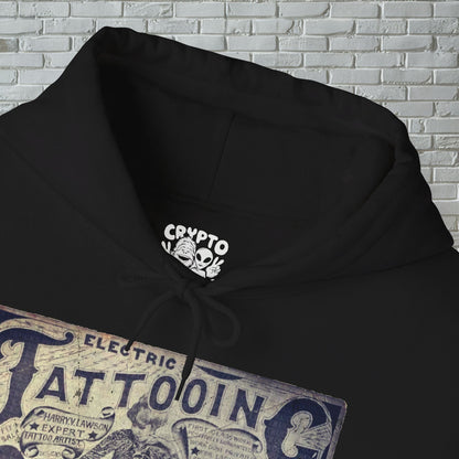 Hoodie - Vintage Tattoo Advertisement | Hoodie | Hooded Sweatshirt from Crypto Zoo Tees