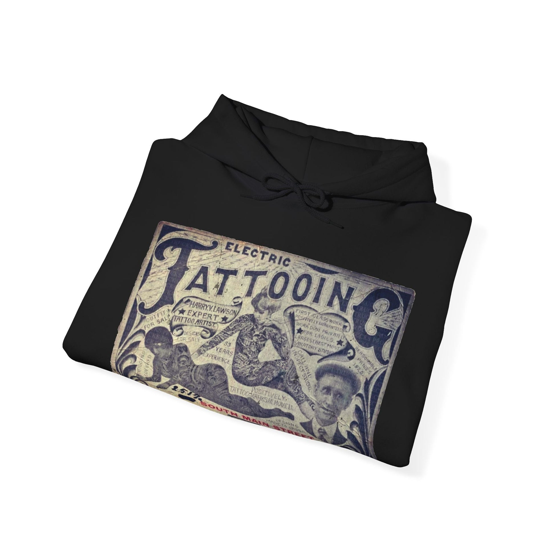 Hoodie - Vintage Tattoo Advertisement | Hoodie | Hooded Sweatshirt from Crypto Zoo Tees