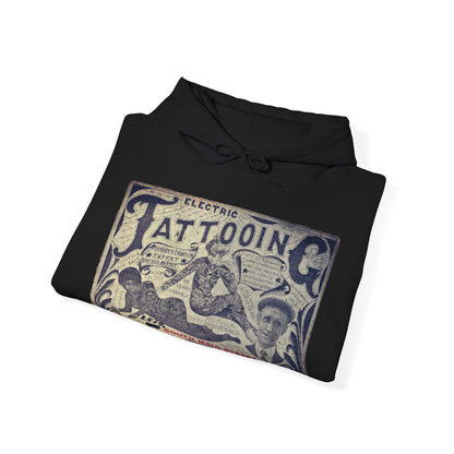 Hoodie - Vintage Tattoo Advertisement | Hoodie | Hooded Sweatshirt from Crypto Zoo Tees