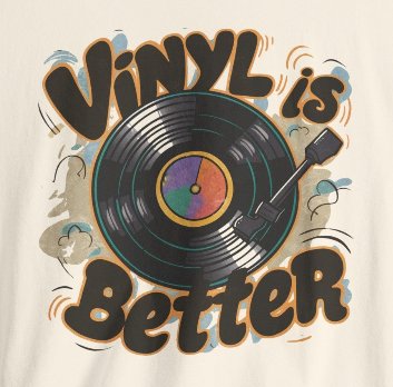 T-Shirt - Vintage Vinyl is Better Tee | Bella + Canvas Unisex T-shirt from Crypto Zoo Tees