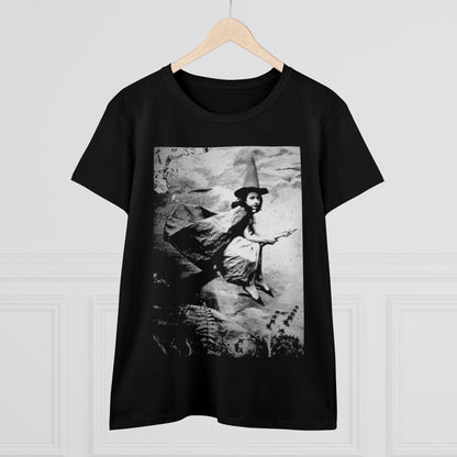 T-Shirt - Vintage Witch | Women's T-Shirt | Cotton Ladies Tee from Crypto Zoo Tees