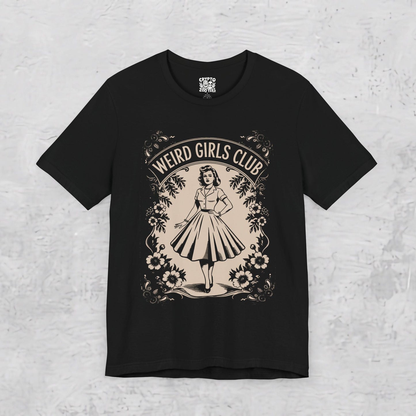 T-Shirt - Weird Girls Club Unisex T-shirt | Unisex T-shirt (Bella+Canvas 3001) | Funny, Retro & Vintage, Punk from Crypto Zoo Tees