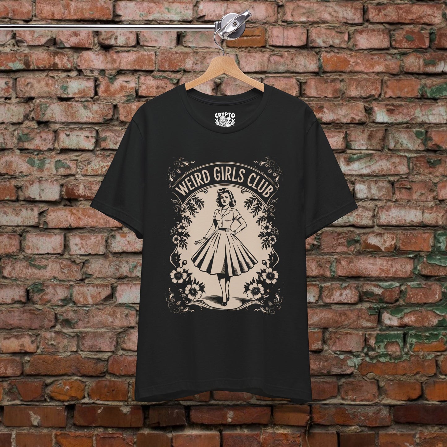 T-Shirt - Weird Girls Club Unisex T-shirt | Unisex T-shirt (Bella+Canvas 3001) | Funny, Retro & Vintage, Punk from Crypto Zoo Tees