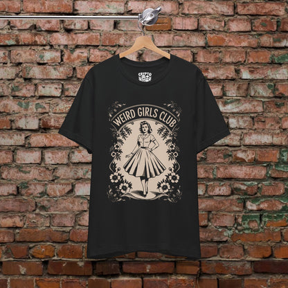 T-Shirt - Weird Girls Club Unisex T-shirt | Unisex T-shirt (Bella+Canvas 3001) | Funny, Retro & Vintage, Punk from Crypto Zoo Tees