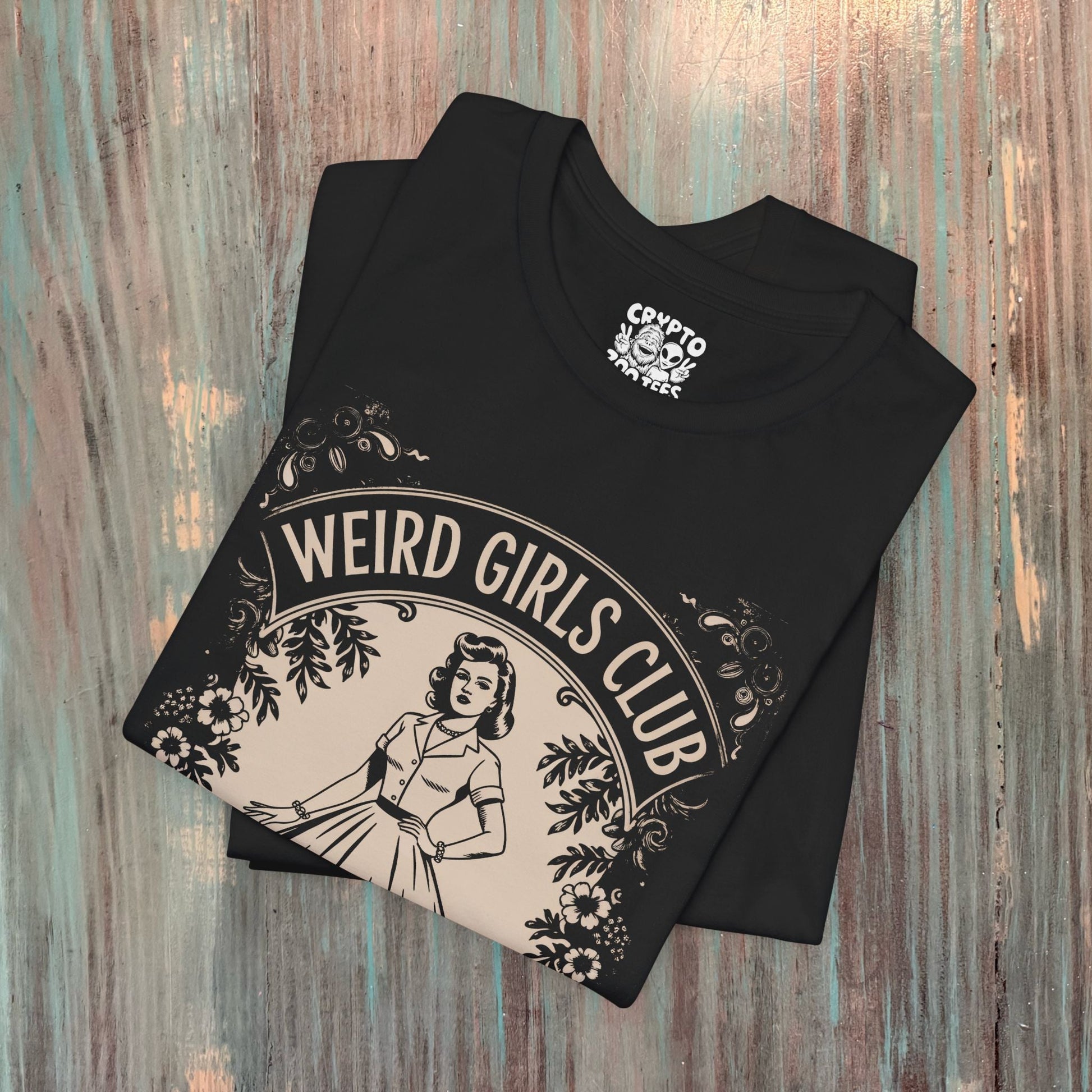 T-Shirt - Weird Girls Club Unisex T-shirt | Unisex T-shirt (Bella+Canvas 3001) | Funny, Retro & Vintage, Punk from Crypto Zoo Tees