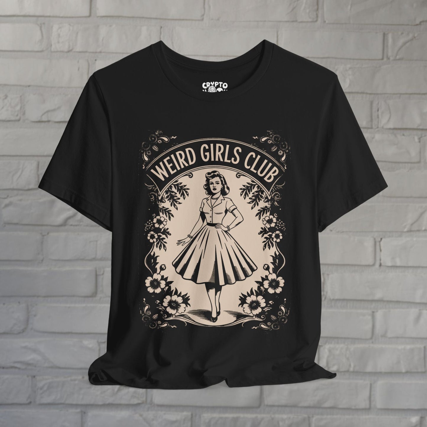 T-Shirt - Weird Girls Club Unisex T-shirt | Unisex T-shirt (Bella+Canvas 3001) | Funny, Retro & Vintage, Punk from Crypto Zoo Tees