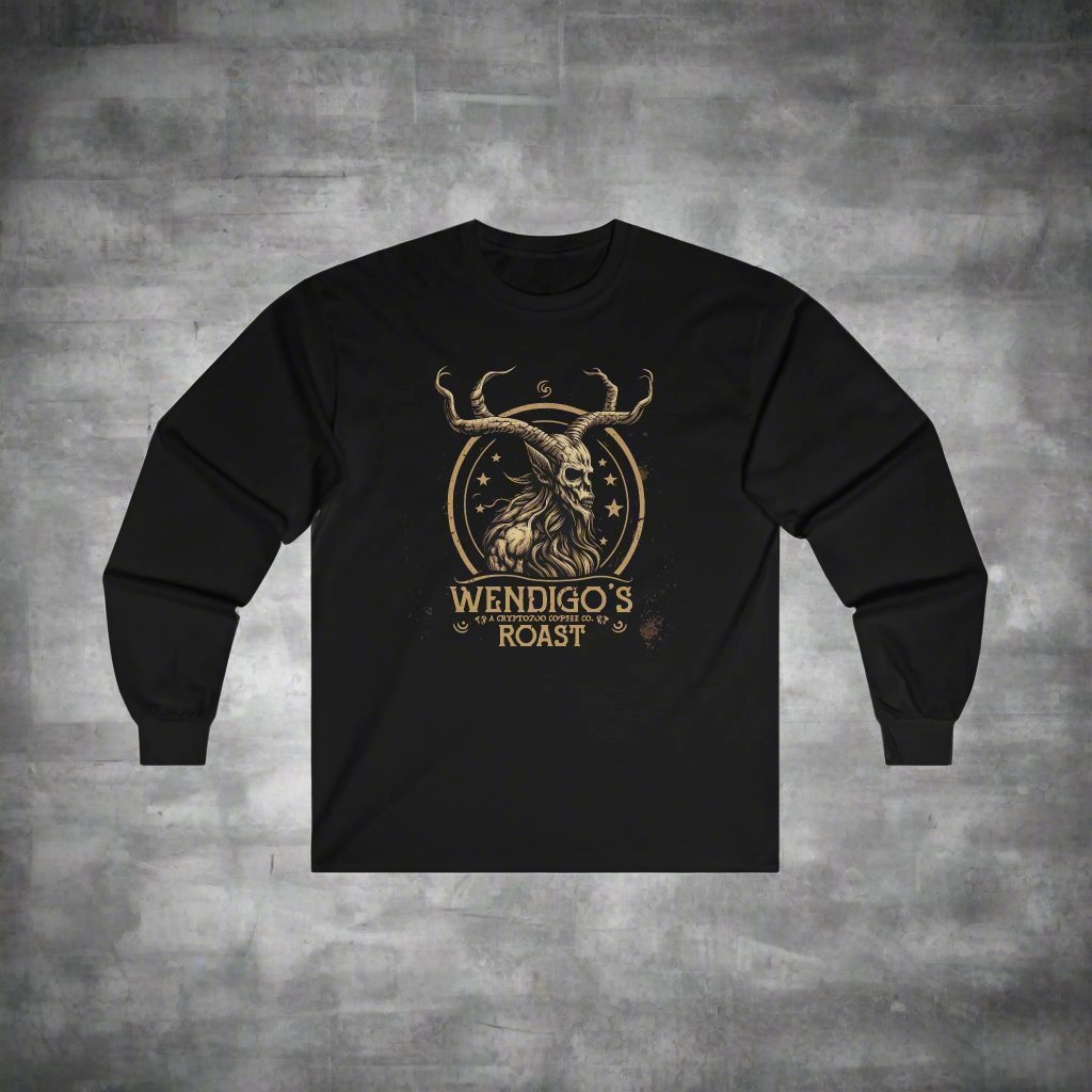 Long - sleeve - Wendigo's Roast | Crypto Zoo Coffee | Long Sleeve T-shirt from Crypto Zoo Tees