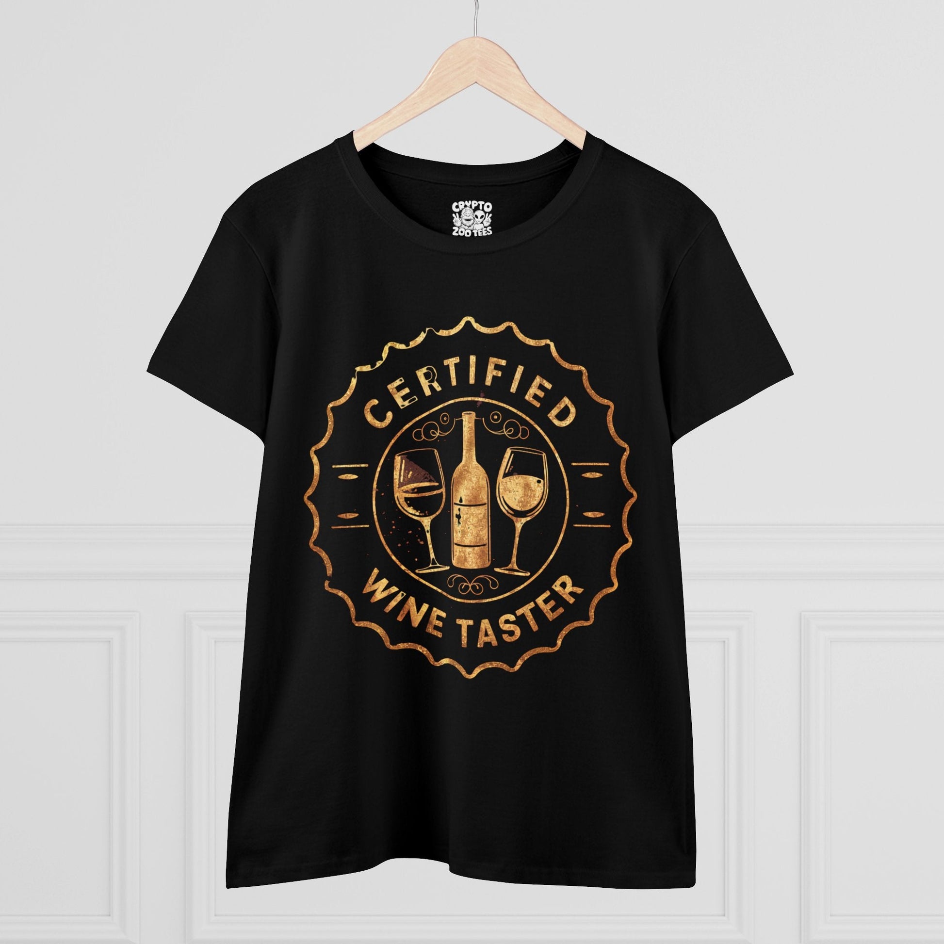 T-Shirt - wine taster ladies tee from Crypto Zoo Tees