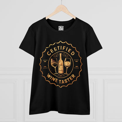 T-Shirt - wine taster ladies tee from Crypto Zoo Tees