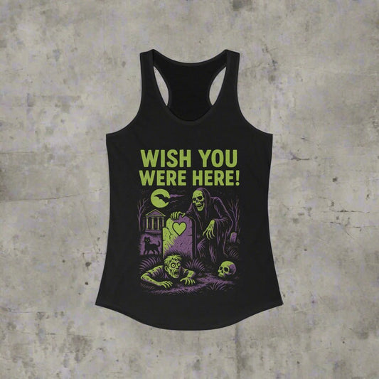 T-Shirt - Wish You Were Here Apparel | T-shirt, Sweatshirt, Hoodie, Tank | Funny, Horror | Goth/Gothic from Crypto Zoo Tees