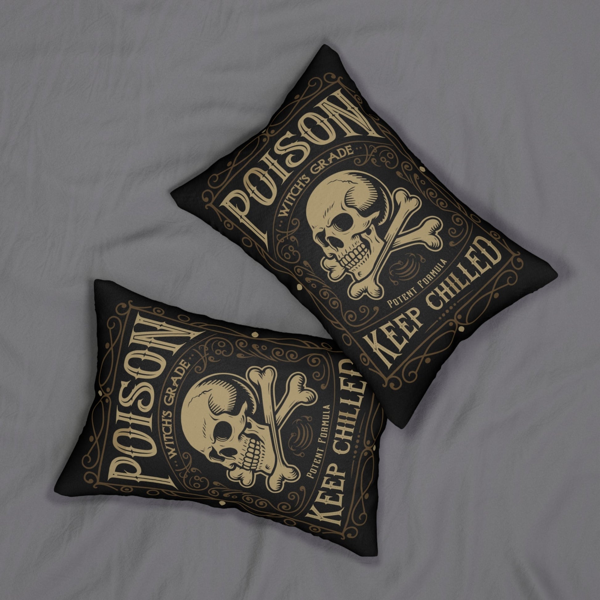 Home Decor - Witches Grade Poison Apothecary Label Funny Halloween Decor | Home Decor Throw Pillow | Pillow Included from Crypto Zoo Tees