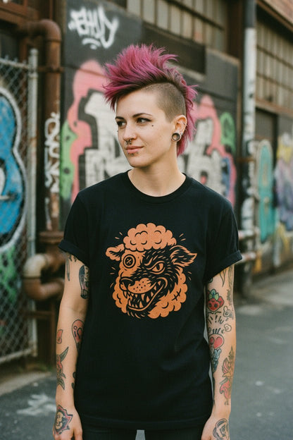 T-Shirt - Wolf in Sheep's Clothing | Unisex T-shirt (Bella+Canvas 3001) | Animals, Funny | Goth/Gothic from Crypto Zoo Tees