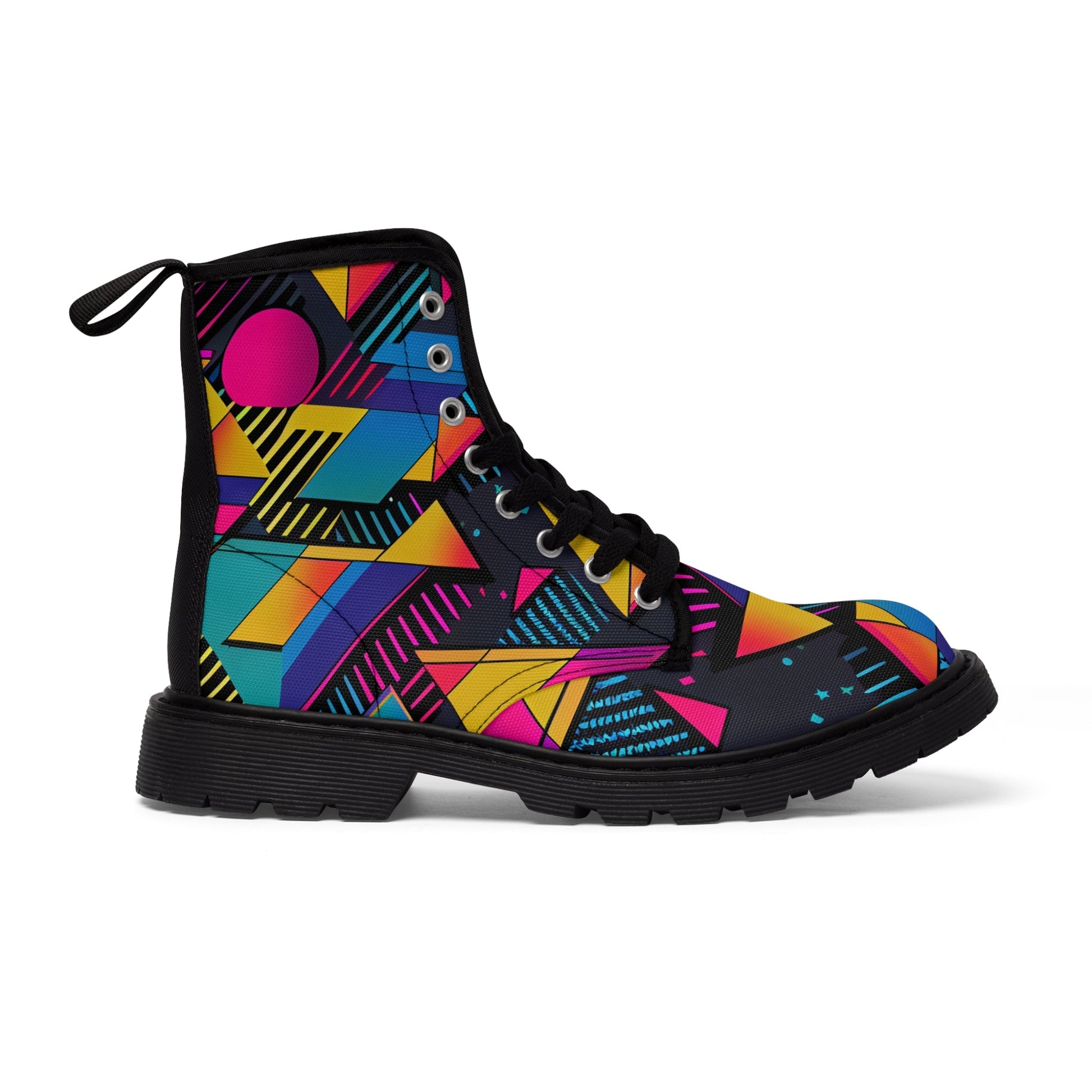 Shoes - Women's 80's Retro Print Boots | Synthwave Vaporwave Punk Rock from Crypto Zoo Tees