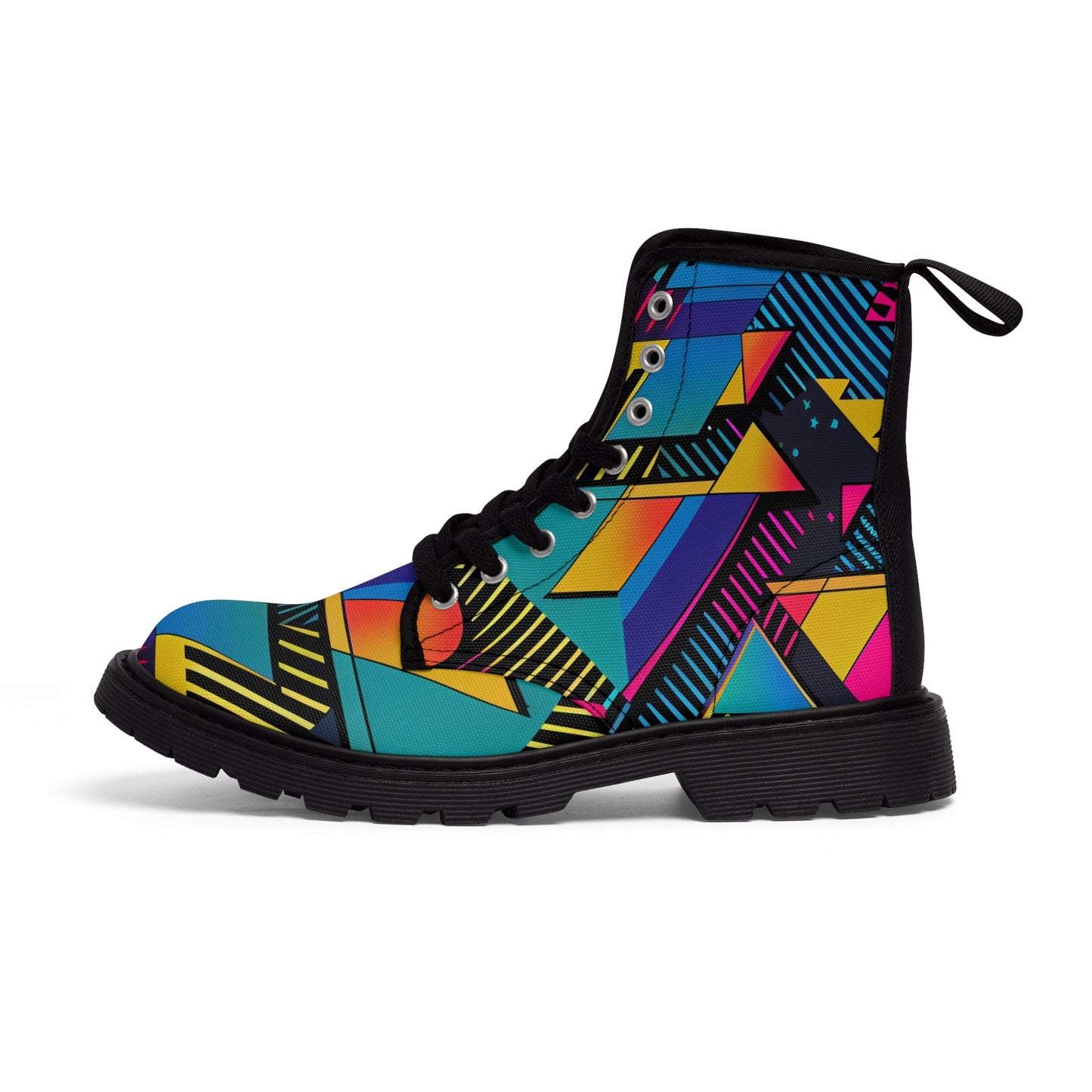 Shoes - Women's 80's Retro Print Boots | Synthwave Vaporwave Punk Rock from Crypto Zoo Tees