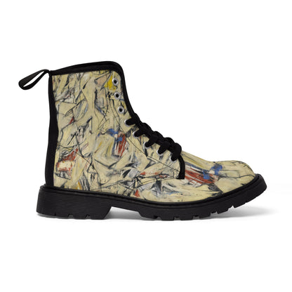 Shoes - Women's De Kooning Boots | Abstract Art | Punk Rock from Crypto Zoo Tees