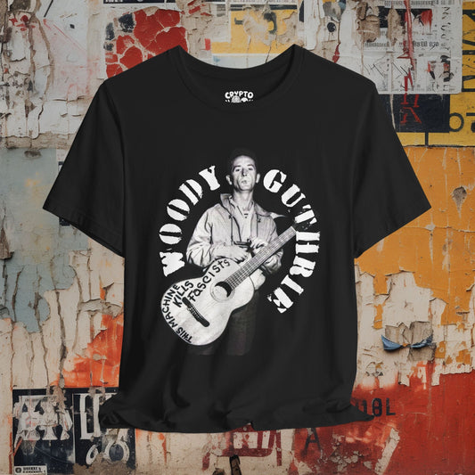 T-Shirt - Woody Guthrie | Bella + Canvas Unisex T-shirt from Crypto Zoo Tees