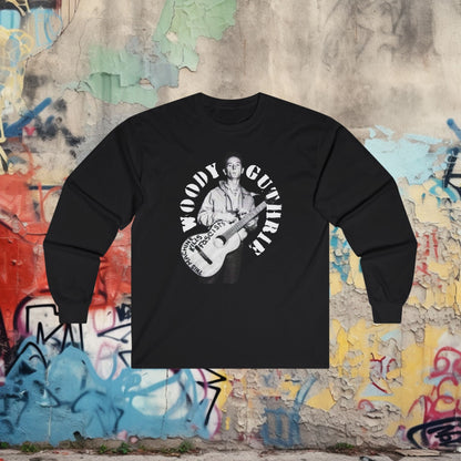 Long - sleeve - woody Guthrie Long Sleeve from Crypto Zoo Tees