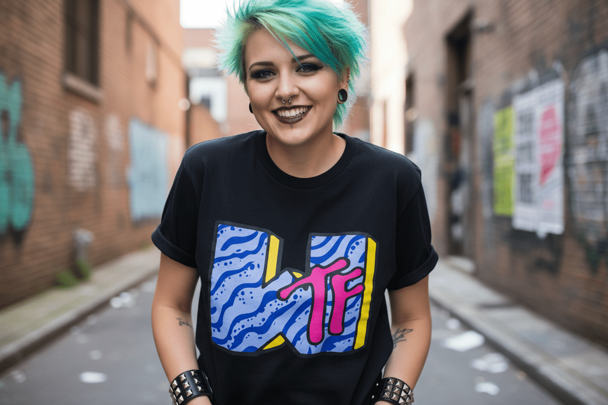 T-Shirt - WTF Graphic Tee | Funny, Retro & Vintage | Ladies Tee from Crypto Zoo Tees