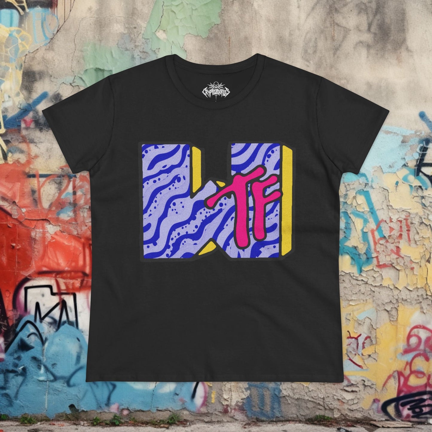 T-Shirt - WTF Graphic Tee | Funny, Retro & Vintage | Pullover Hoodie from Crypto Zoo Tees