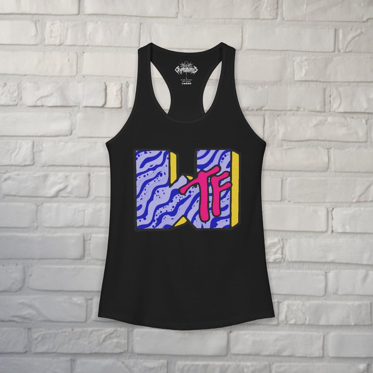Tank Top - WTFMTV Parody Tank | Funny | Ladies Racerback Tank Top - Next Level 1533 from Crypto Zoo Tees