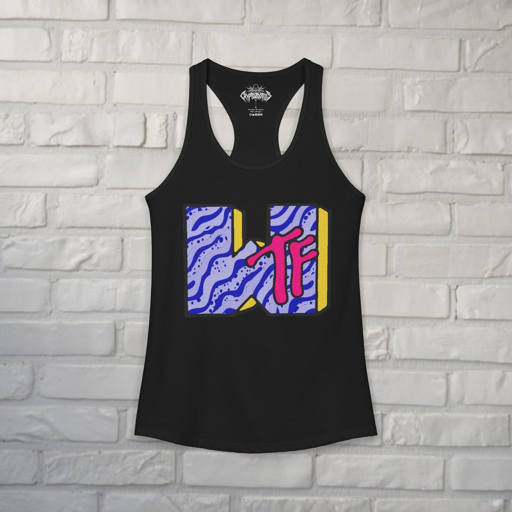 Tank Top - WTFMTV Parody Tank | Funny | Ladies Racerback Tank Top - Next Level 1533 from Crypto Zoo Tees