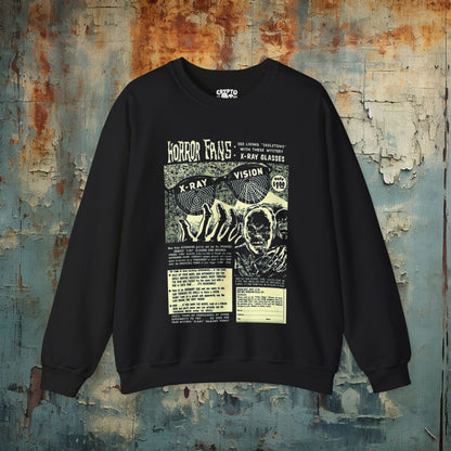 Sweatshirt - X - ray Glasses Horror Fans Sweatshirt from Crypto Zoo Tees