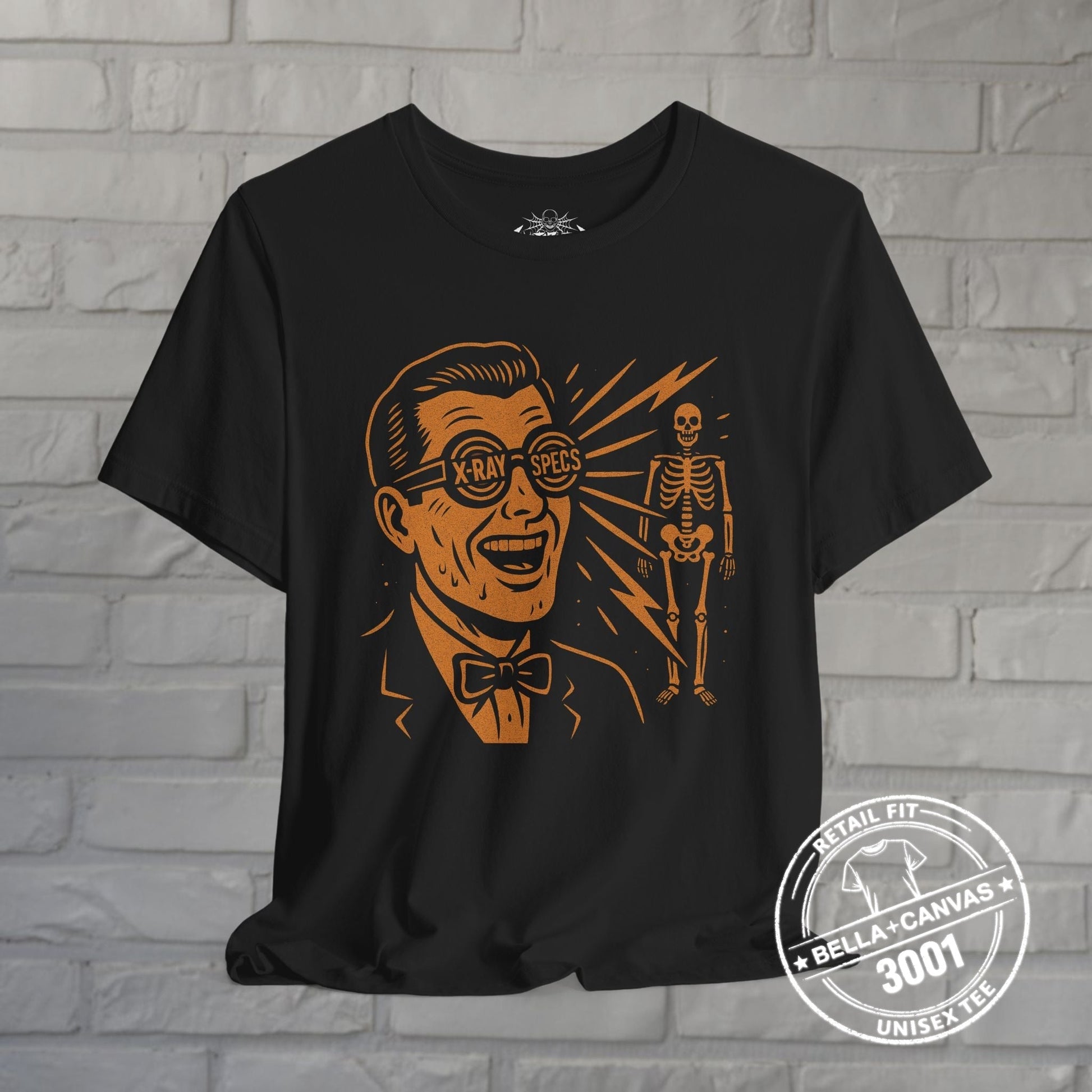 T-Shirt - X - Ray Specs Ad | Unisex T-shirt (Bella+Canvas 3001) | Funny, Retro &amp; Vintage from Crypto Zoo Tees