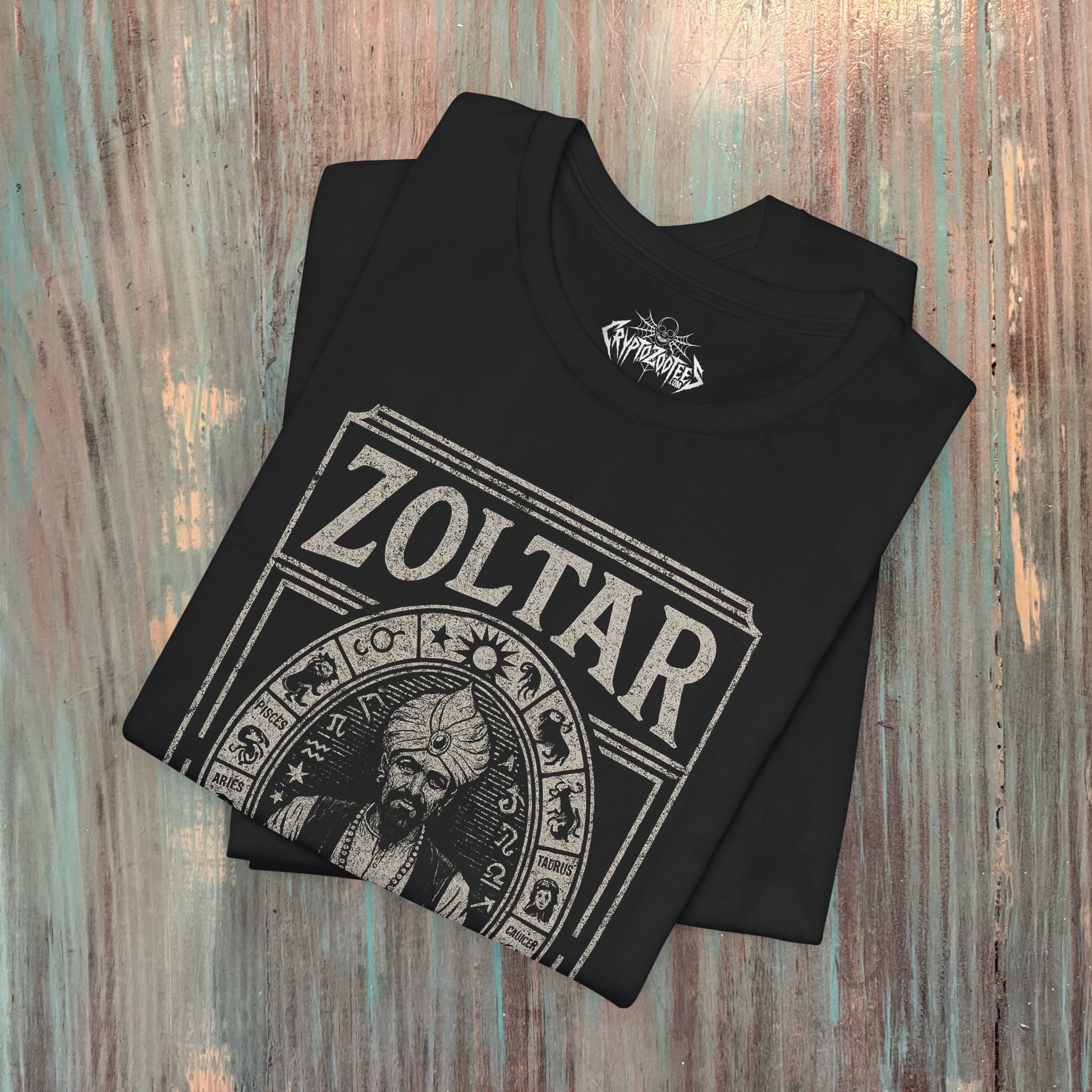 T-Shirt - Zoltar Fortune Teller | Unisex T-shirt (Bella+Canvas 3001) | Spiritual, Occult | Retro &amp; Vintage from Crypto Zoo Tees