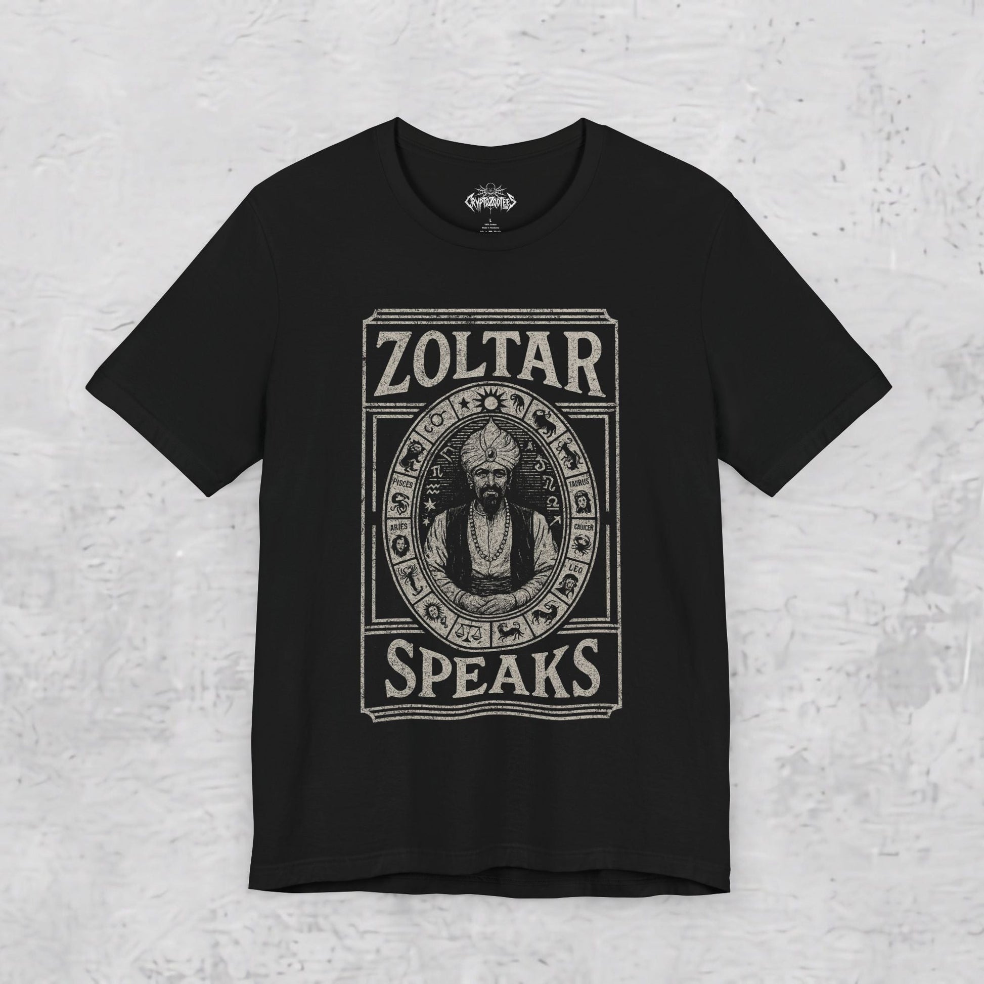 T-Shirt - Zoltar Fortune Teller | Unisex T-shirt (Bella+Canvas 3001) | Spiritual, Occult | Retro &amp; Vintage from Crypto Zoo Tees