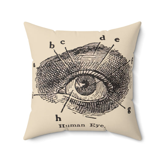 Home Decor - ANATOMICAL EYE PILLOW - Spun Polyester Square Pillow - Gothic Oddity - Optometrist from Crypto Zoo Tees