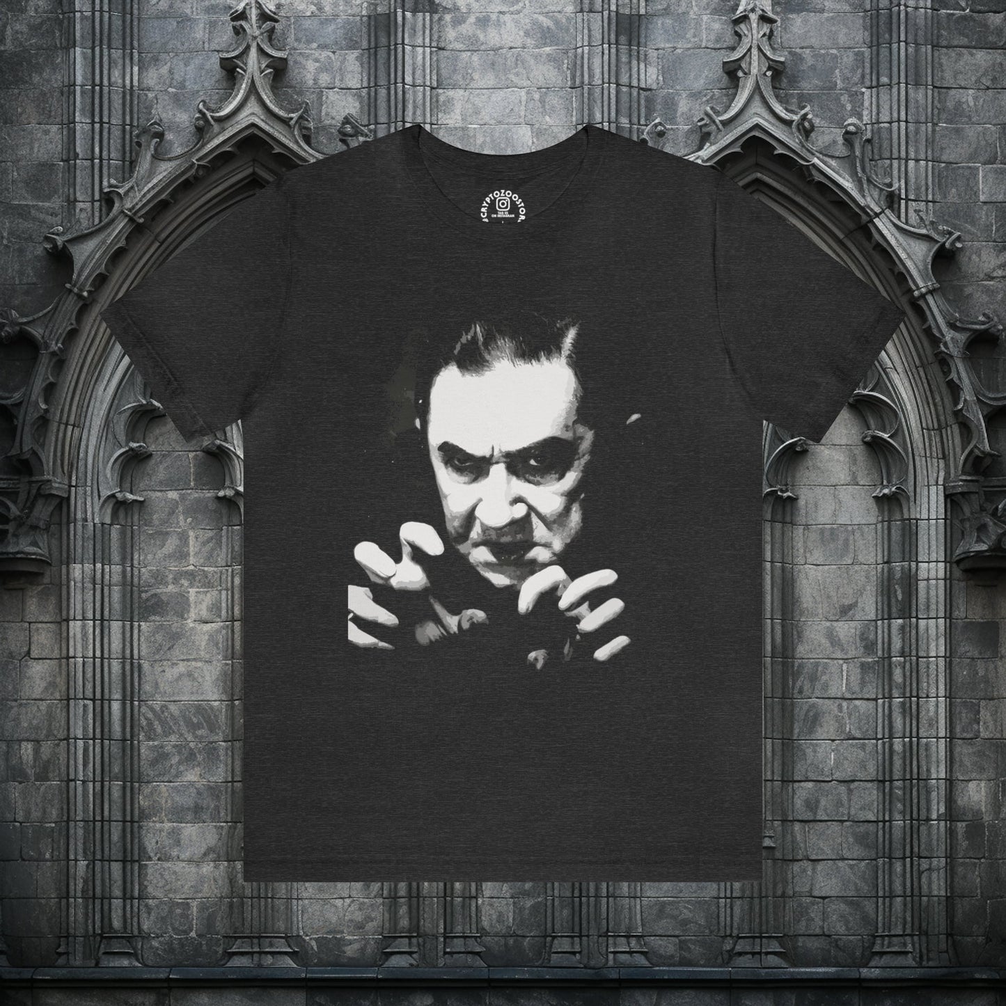 T-Shirt - Bela Lugosi Dracula Shirt: Soft-Cotton T-shirt - Classic Horror Tee from Crypto Zoo Tees