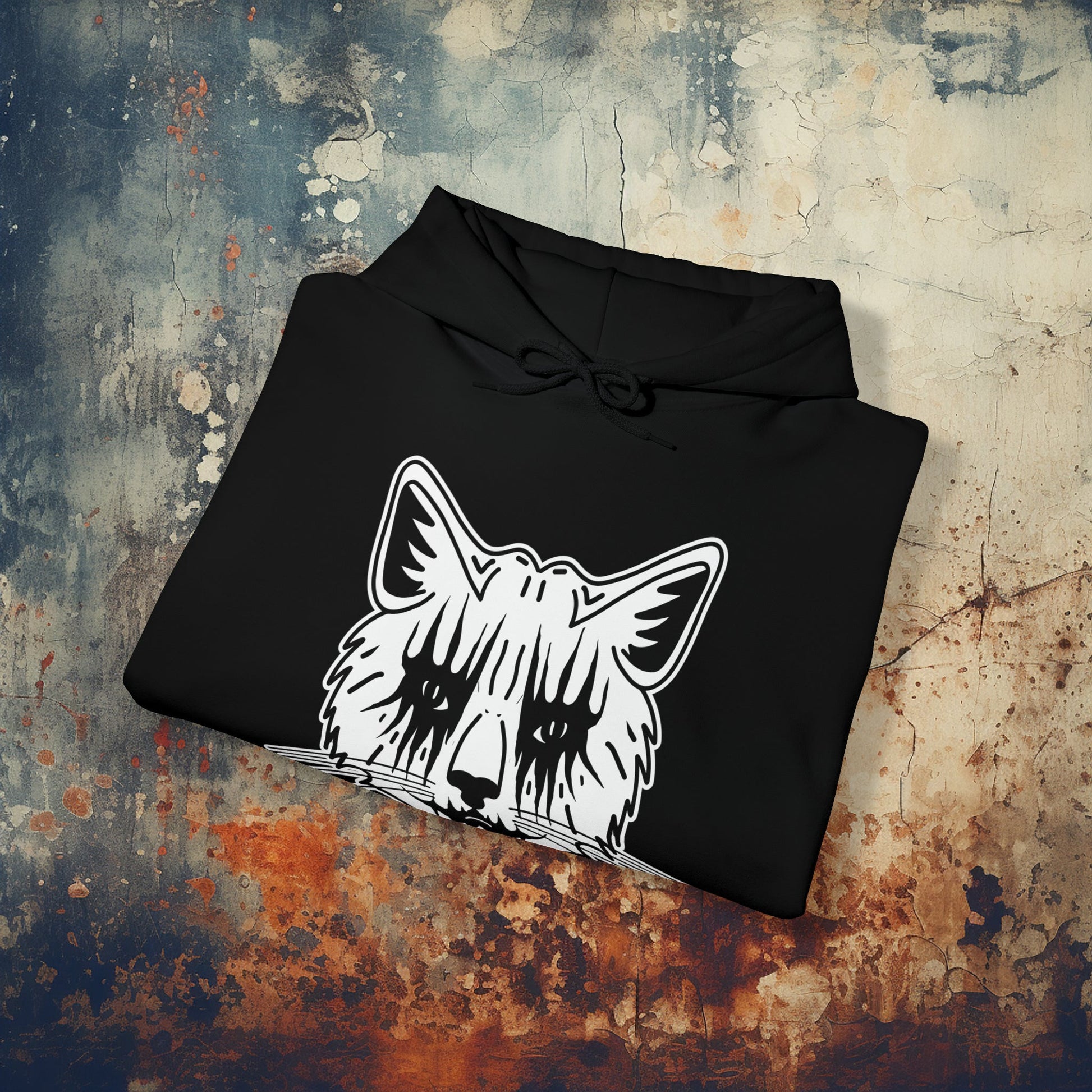 Hoodie - Death Metal Cat Hooded Sweatshirt - Pullover Hoodie - Punk Goth from Crypto Zoo Tees