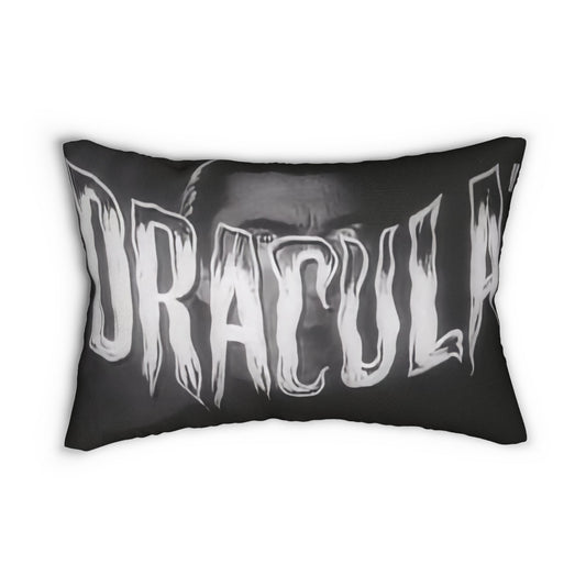 Home Decor - DRACULA Decorative Throw Lumbar Pillow - Pillow Included! - Vintage Horror Goth from Crypto Zoo Tees