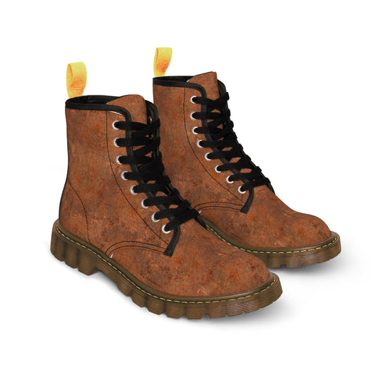 Shoes - Men's Rust Boots - Canvas with Rubber Sole - Punk Goth Metal - BOOTS AND SHOES from Crypto Zoo Tees