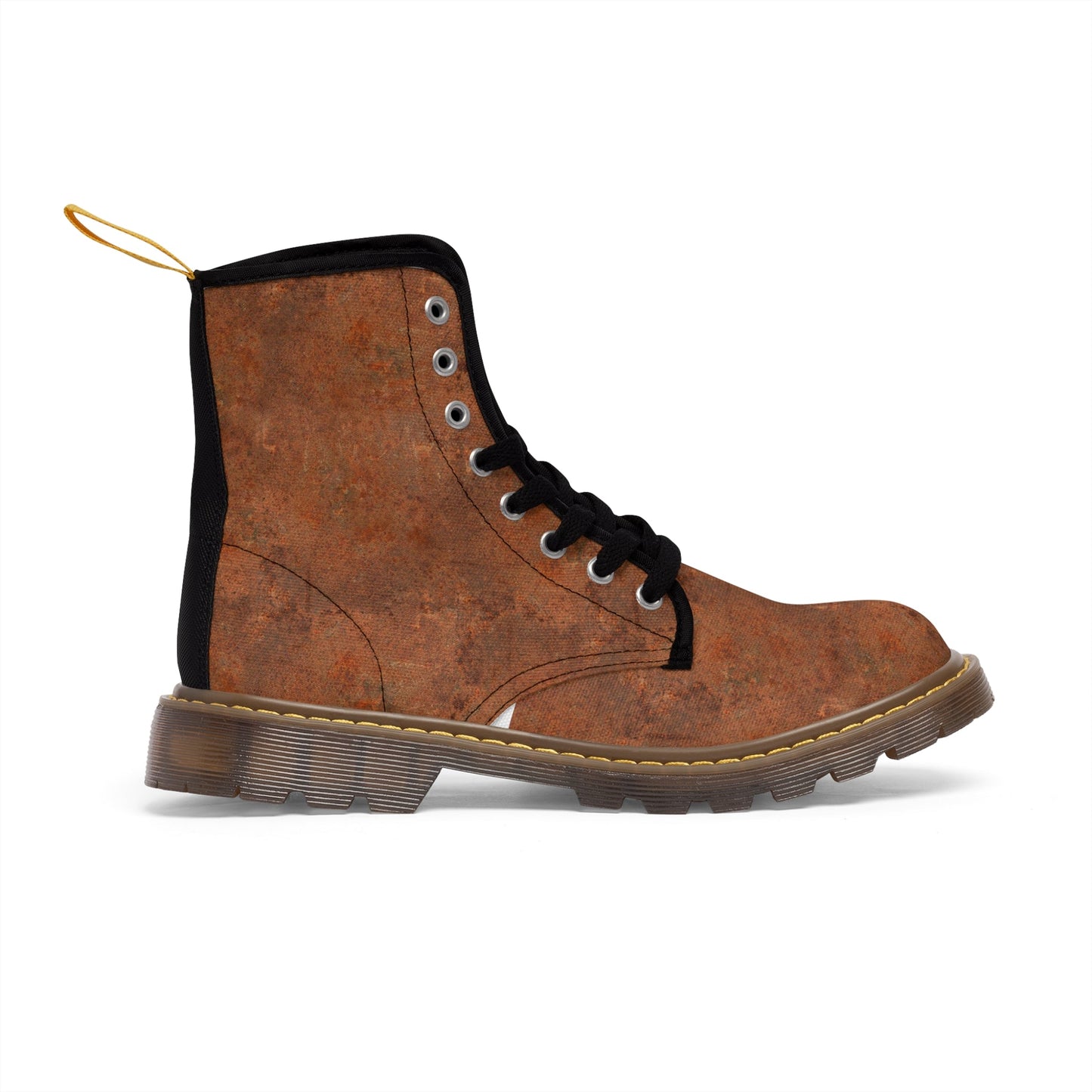 Shoes - Men's Rust Boots - Canvas with Rubber Sole - Punk Goth Metal - BOOTS AND SHOES from Crypto Zoo Tees