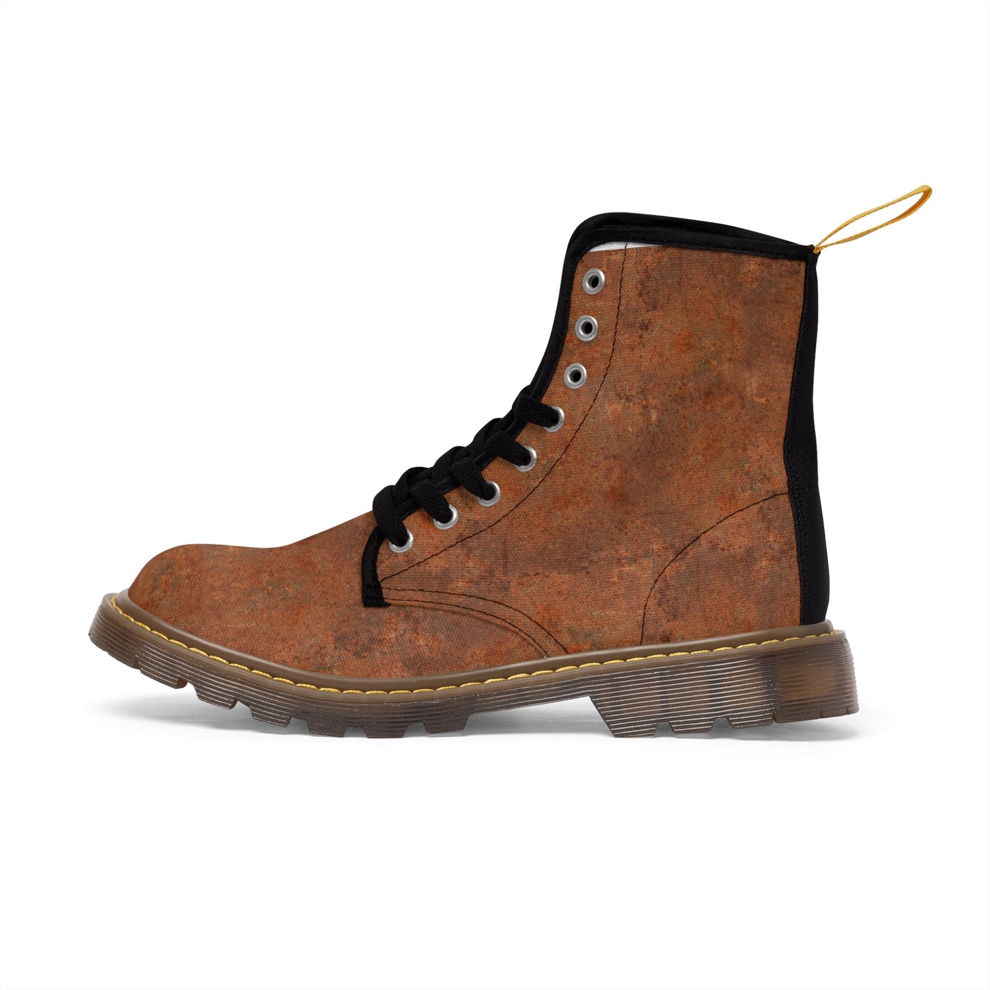 Shoes - Men's Rust Boots - Canvas with Rubber Sole - Punk Goth Metal - BOOTS AND SHOES from Crypto Zoo Tees